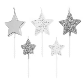 Velas Estrelas Prata